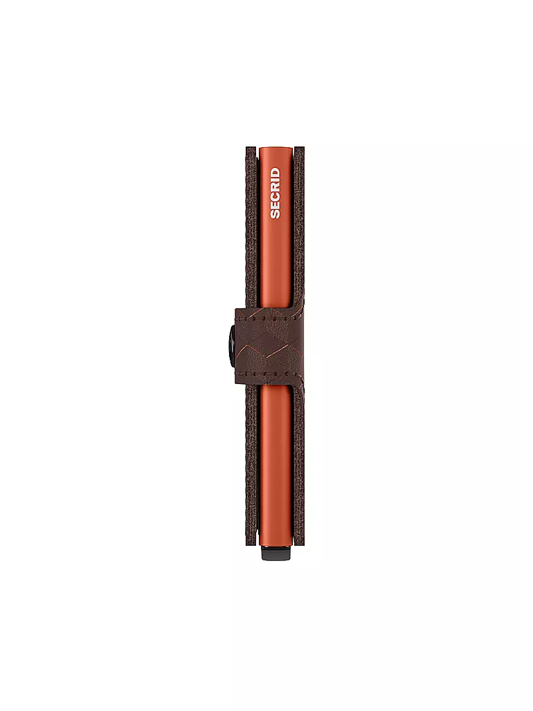 SECRID | Geldbörse - Miniwallet Optical Mini Brown Orange | braun