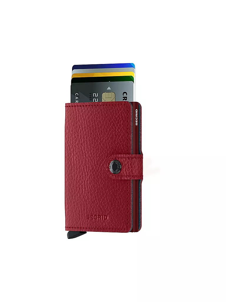 SECRID | Geldbörse - Miniwallet Vegetable Tanned Mini Rosso/Bordeaux | dunkelrot