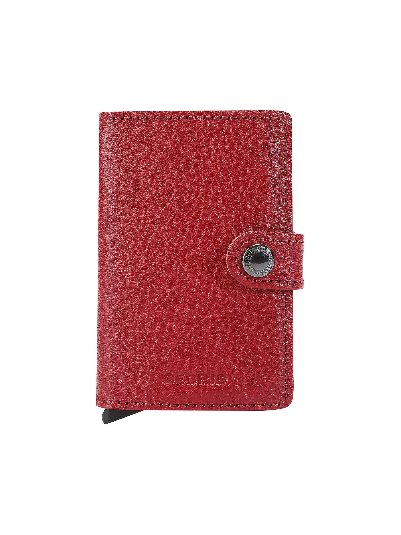 SECRID | Geldbörse - Miniwallet Vegetable Tanned Mini Navy/Silver | rot