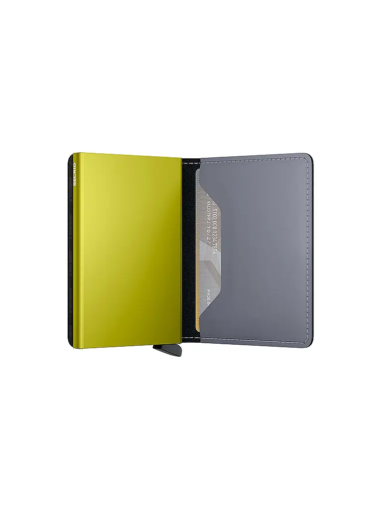 SECRID | Geldbörse - Slimwallet grey & lime | Grau