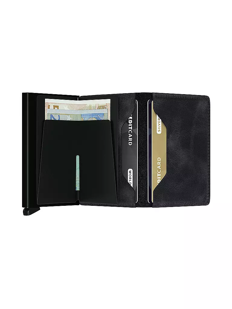 SECRID | Geldbörse - Slimwallet Vintage Slim Black | schwarz