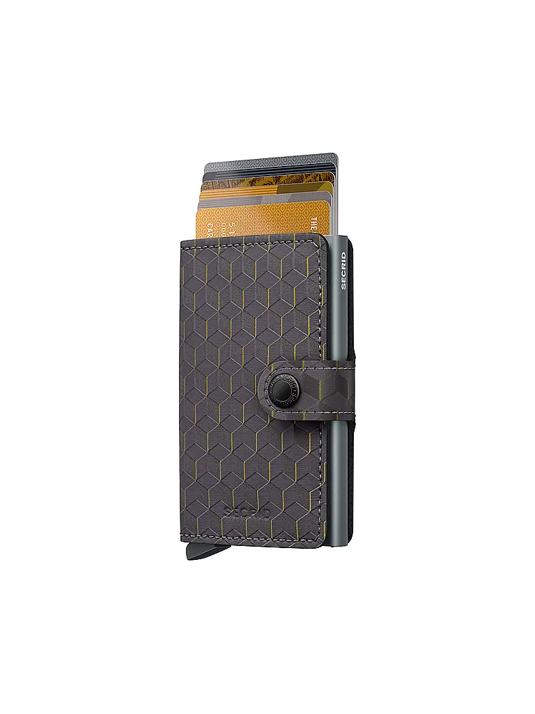 SECRID | Geldbörse Miniwallet Optical Mini Grey Yellow | Grau