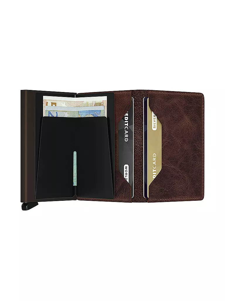 SECRID | Geldbörse SLIMWALLAT VINTAGE Sv Chocolate | orange
