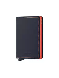 SECRID | Geldbörse - Slimwallet MATTE black & ochre | dunkelblau