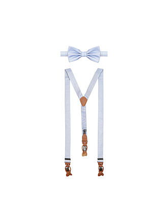 SEIDENFALTER | Hosenträger Set mit Fliege und Knopf-Clips