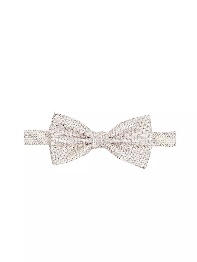SEIDENFALTER | Hosenträger Set mit Fliege und Knopf-Clips | beige