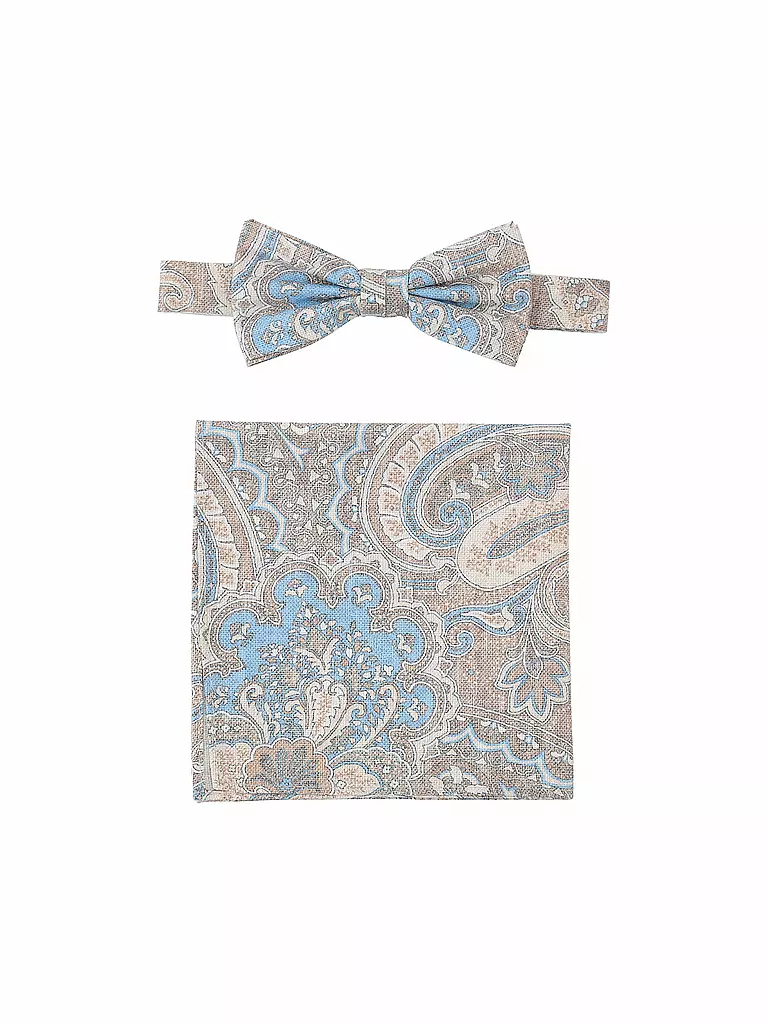 SEIDENFALTER | Set Fliege und Stecktuch PRINCE BOWTIE | beige
