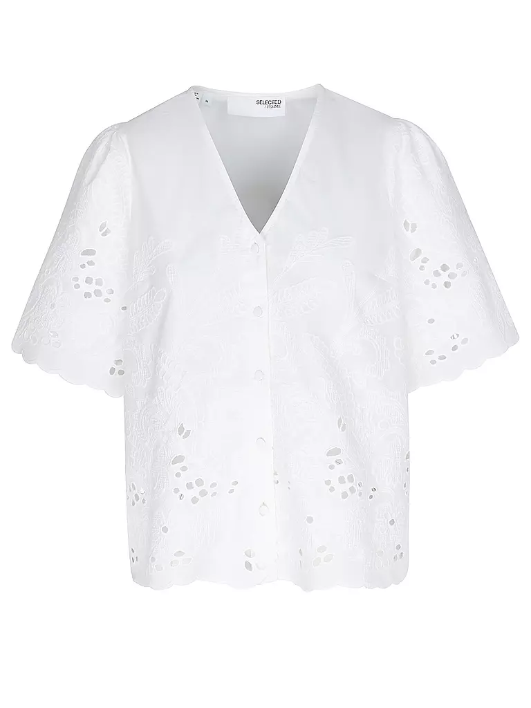 SELECTED FEMME | Bluse SLFDAHLIA BRODERI | weiss