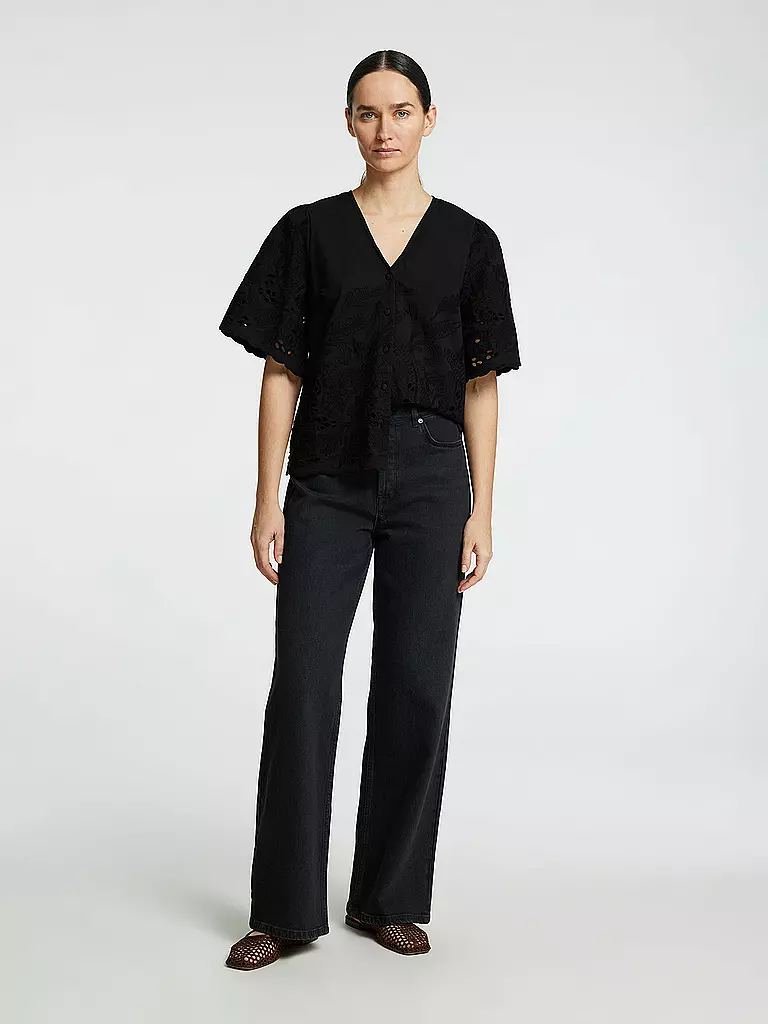 SELECTED FEMME | Bluse SLFDAHLIA BRODERI | schwarz