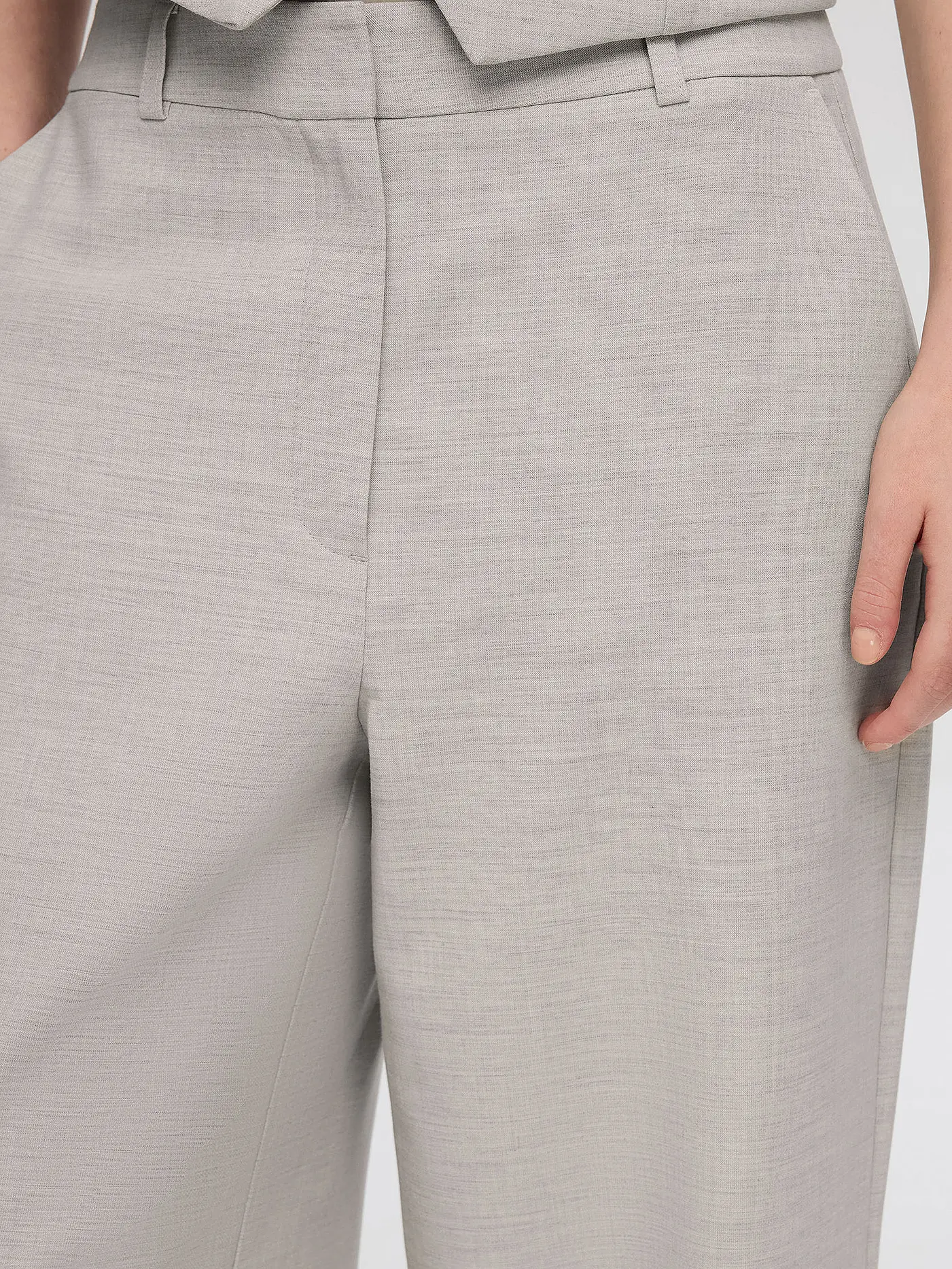 SELECTED FEMME | Businesshose SLFRITA Wide Fit | hellgrau