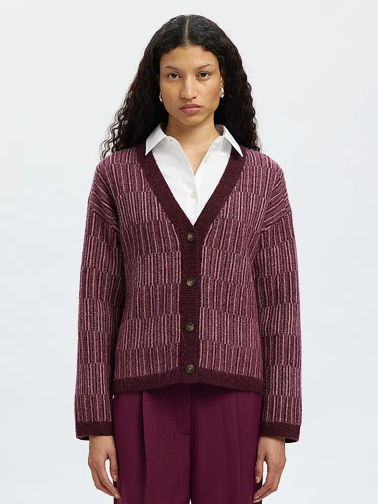 SELECTED FEMME | Cardigan SLFALVA | Dunkelrot