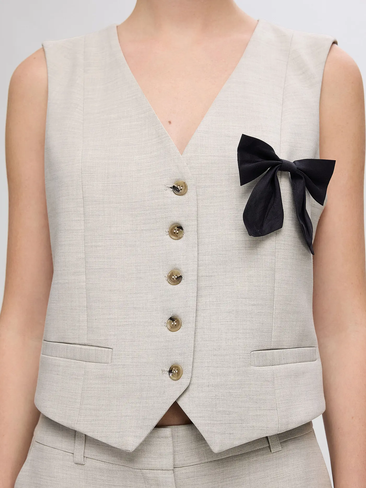 SELECTED FEMME | Gilet SLFRITA | hellgrau