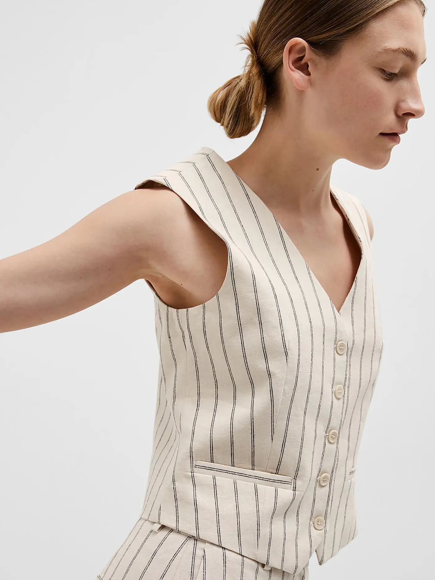 SELECTED FEMME | Gilet SLFTANIA-HILDA | creme