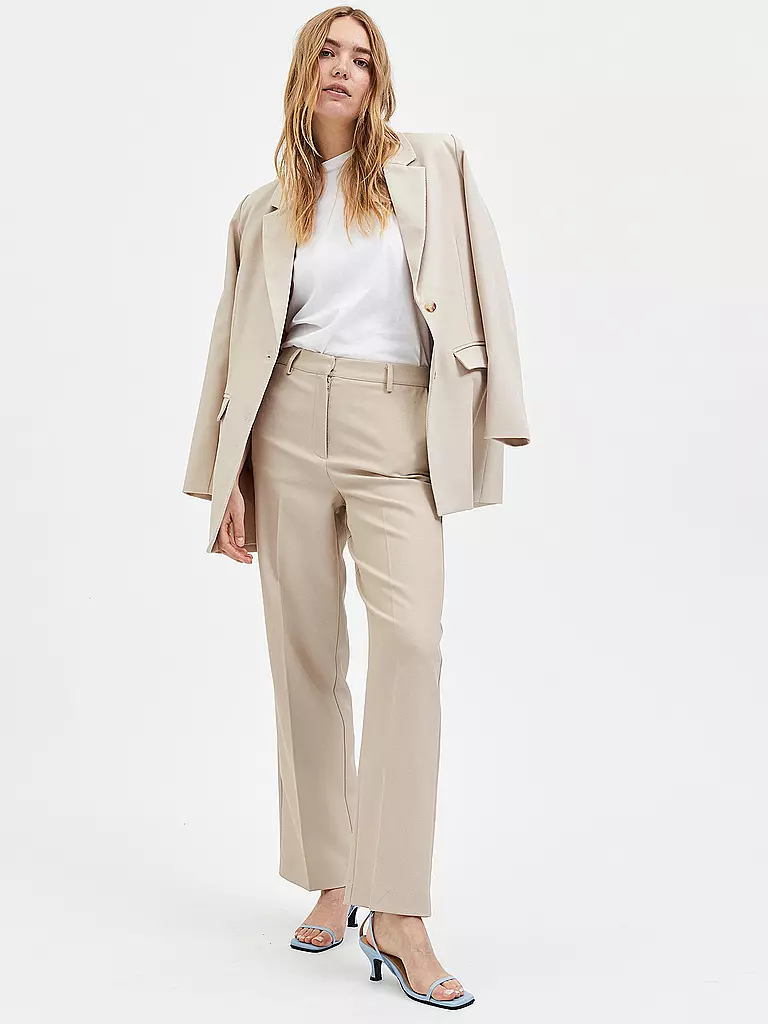 SELECTED FEMME | Highwaist Hose SLFSVALE  | creme