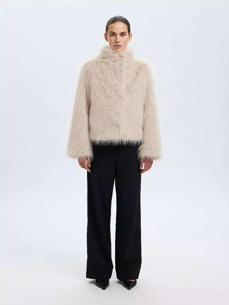 SELECTED FEMME | Jacke in Felloptik | 