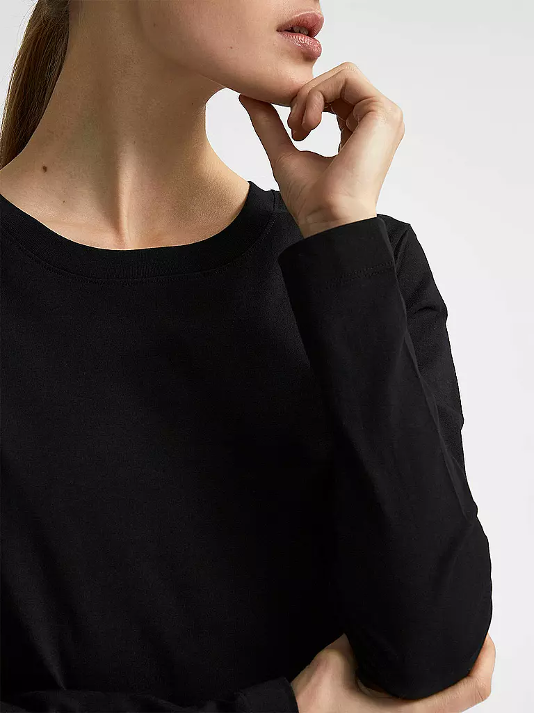 SELECTED FEMME | Langarmshirt " SLFSTANDARD " | schwarz