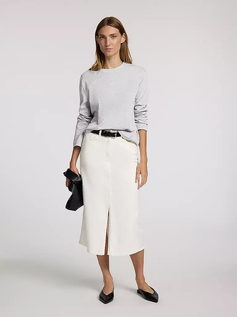 SELECTED FEMME | Langarmshirt SLFESSENTIAL | hellgrau