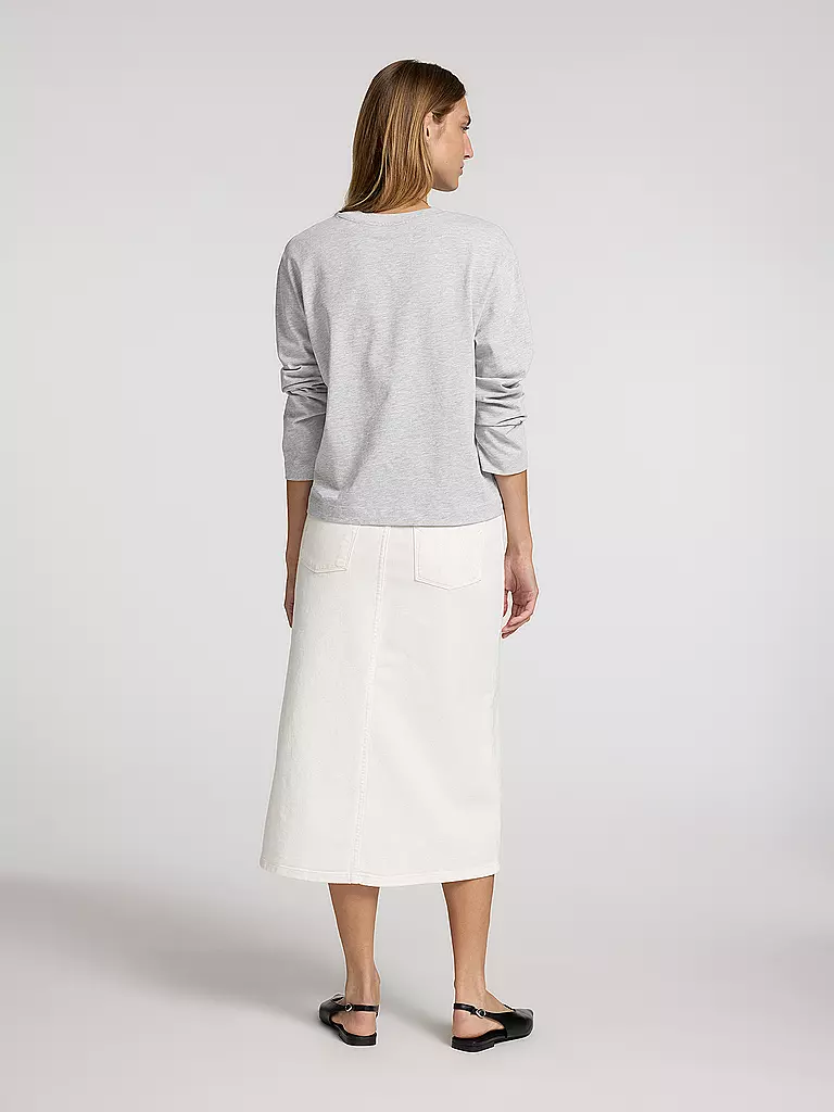 SELECTED FEMME | Langarmshirt SLFESSENTIAL | hellgrau