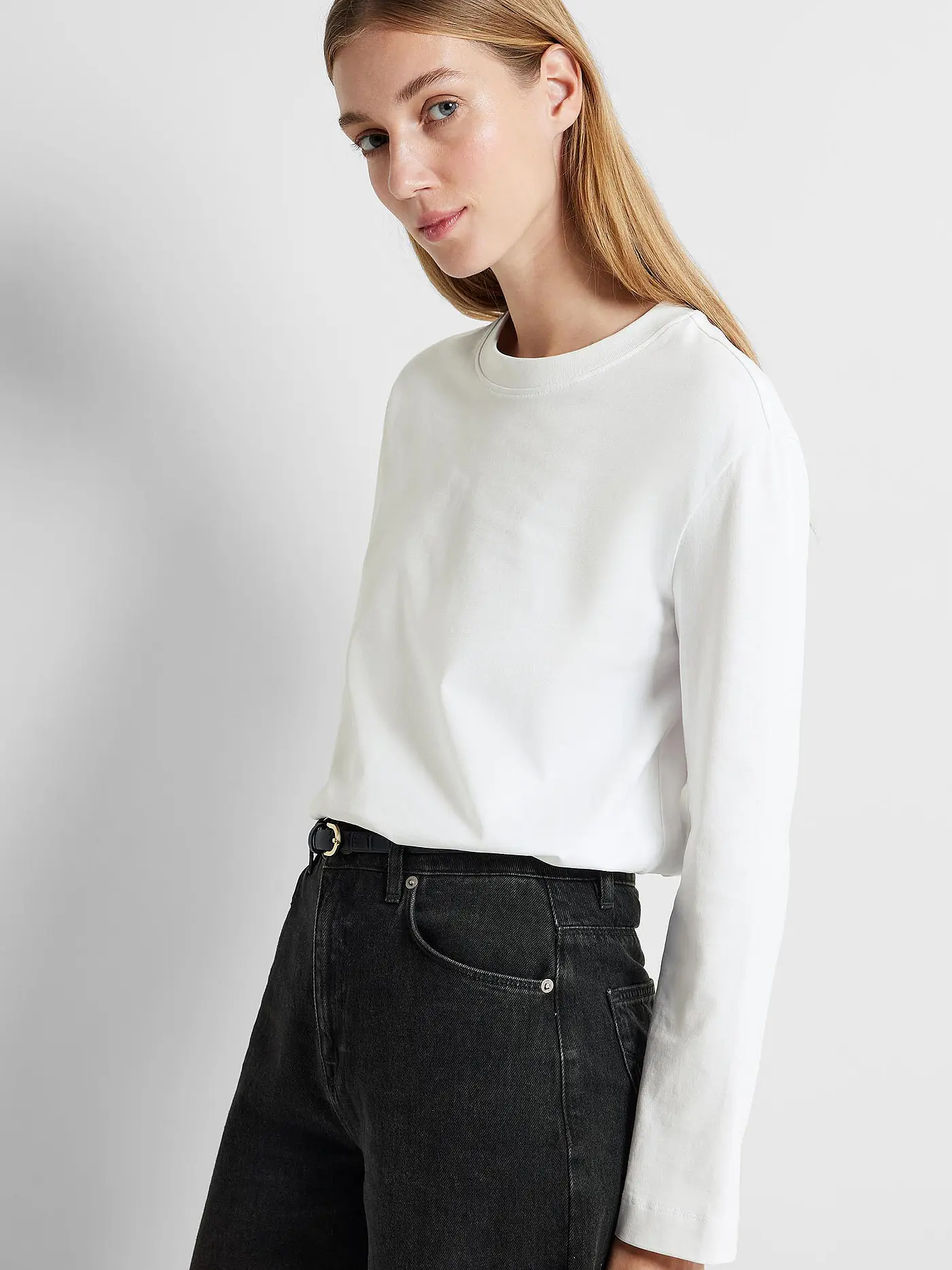 SELECTED FEMME | Langarmshirt SLFESSENTIAL | weiss