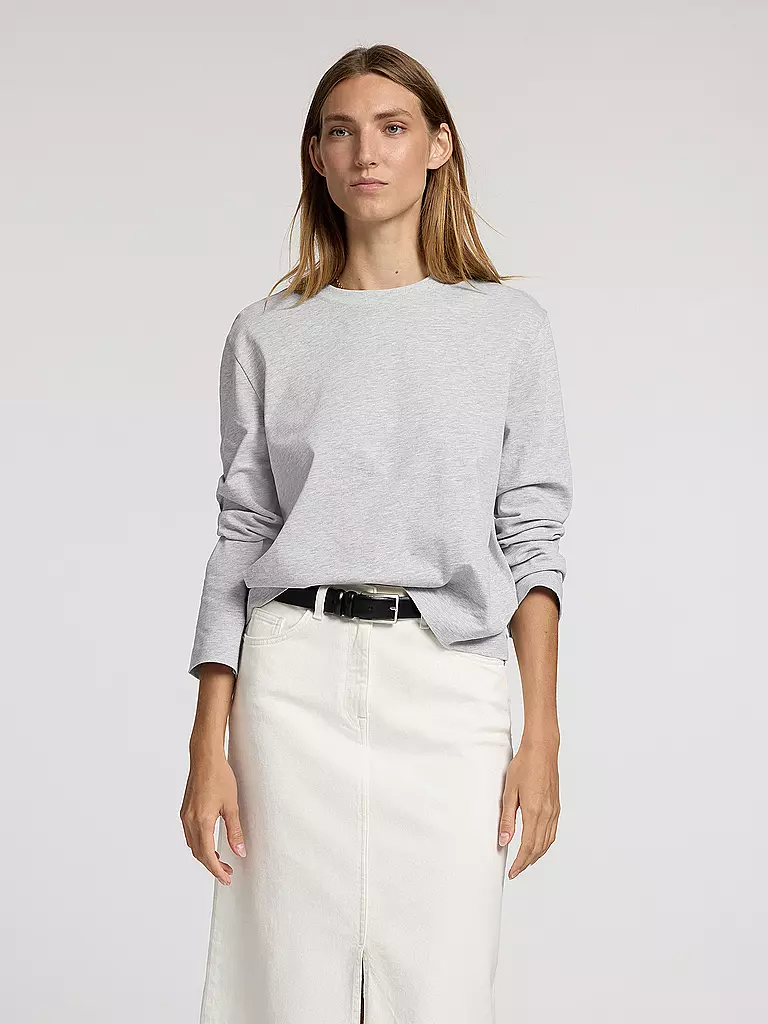 SELECTED FEMME | Langarmshirt SLFESSENTIAL | hellgrau