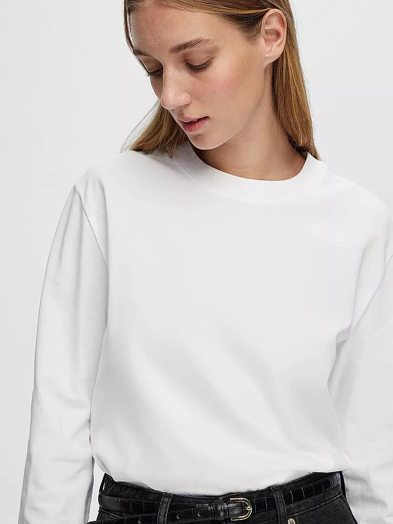 SELECTED FEMME | Langarmshirt SLFESSENTIAL | weiss