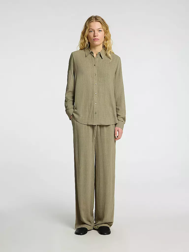 SELECTED FEMME | Marlenehose Wide Leg SLFVIVA-GULIA  | olive