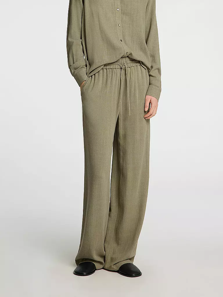 SELECTED FEMME | Marlenehose Wide Leg SLFVIVA-GULIA  | olive