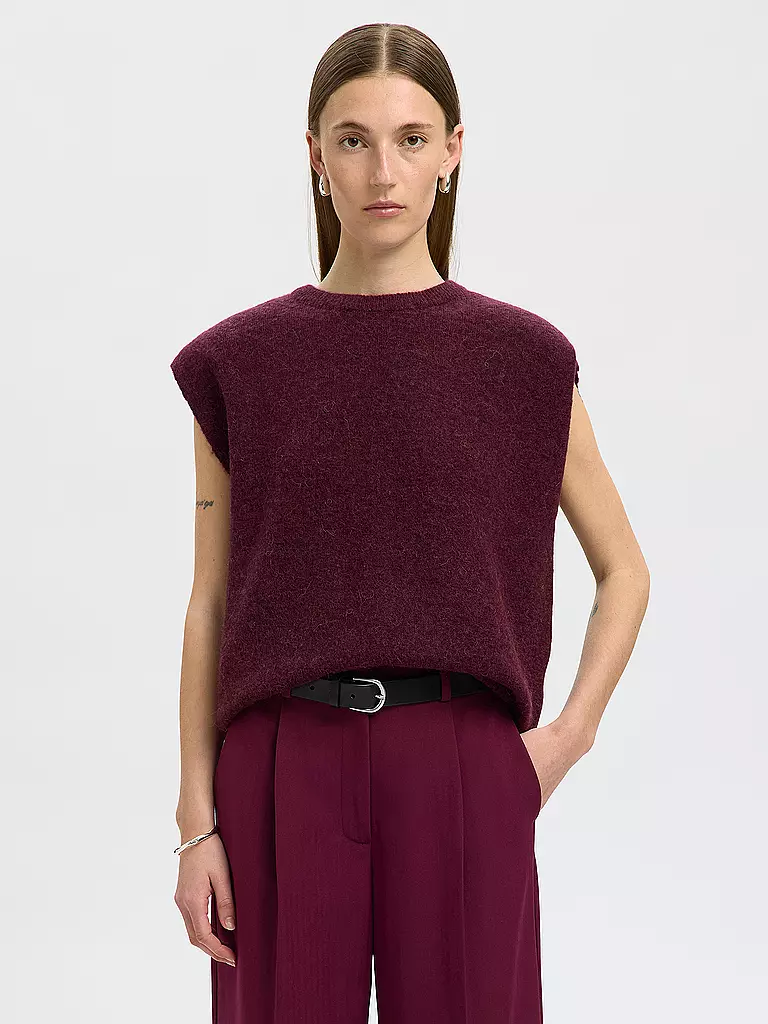 SELECTED FEMME | Pullunder SLFLULU  | dunkelrot