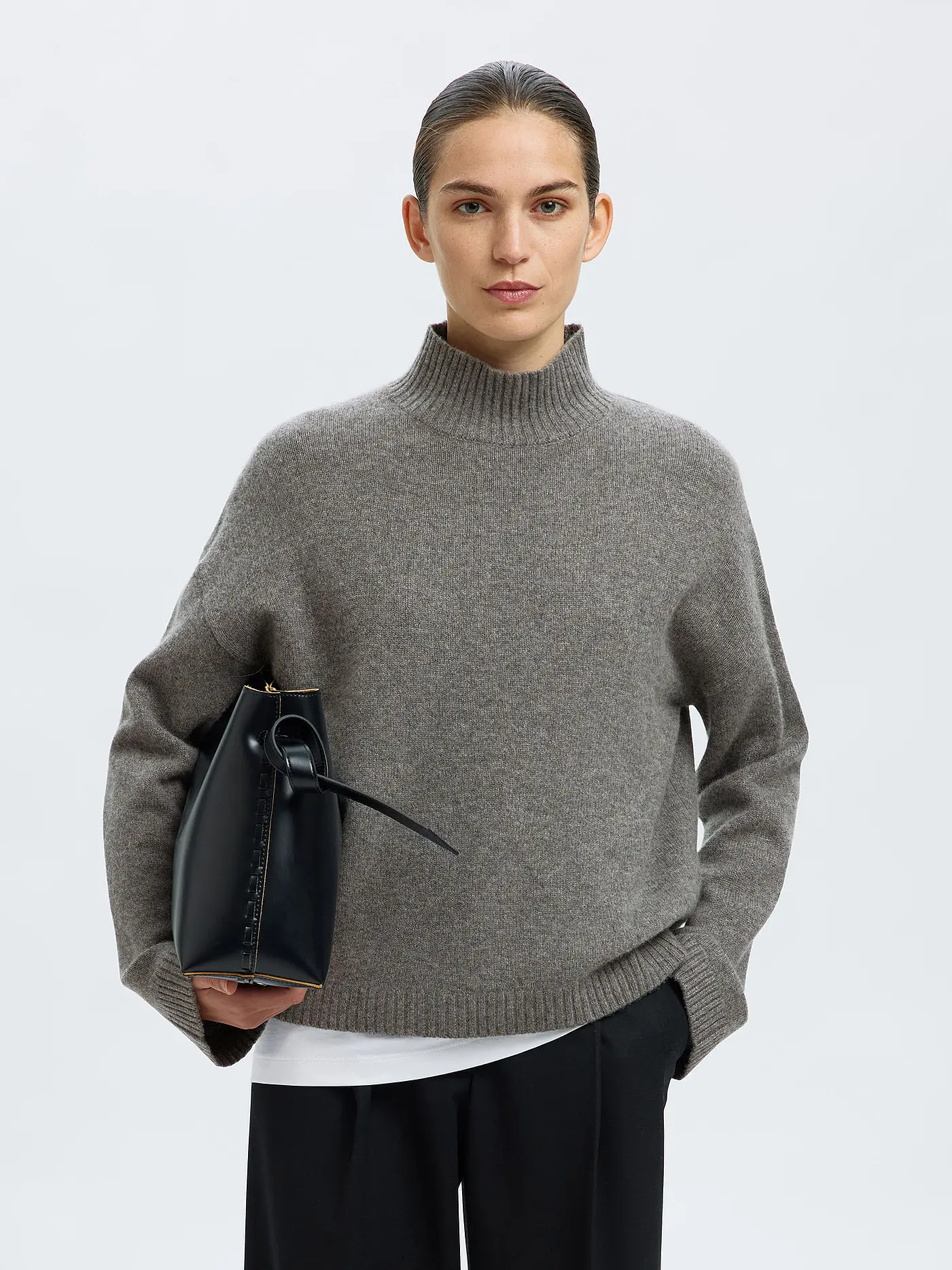 SELECTED FEMME | Rollkragenpullover SLFCILLE | grau