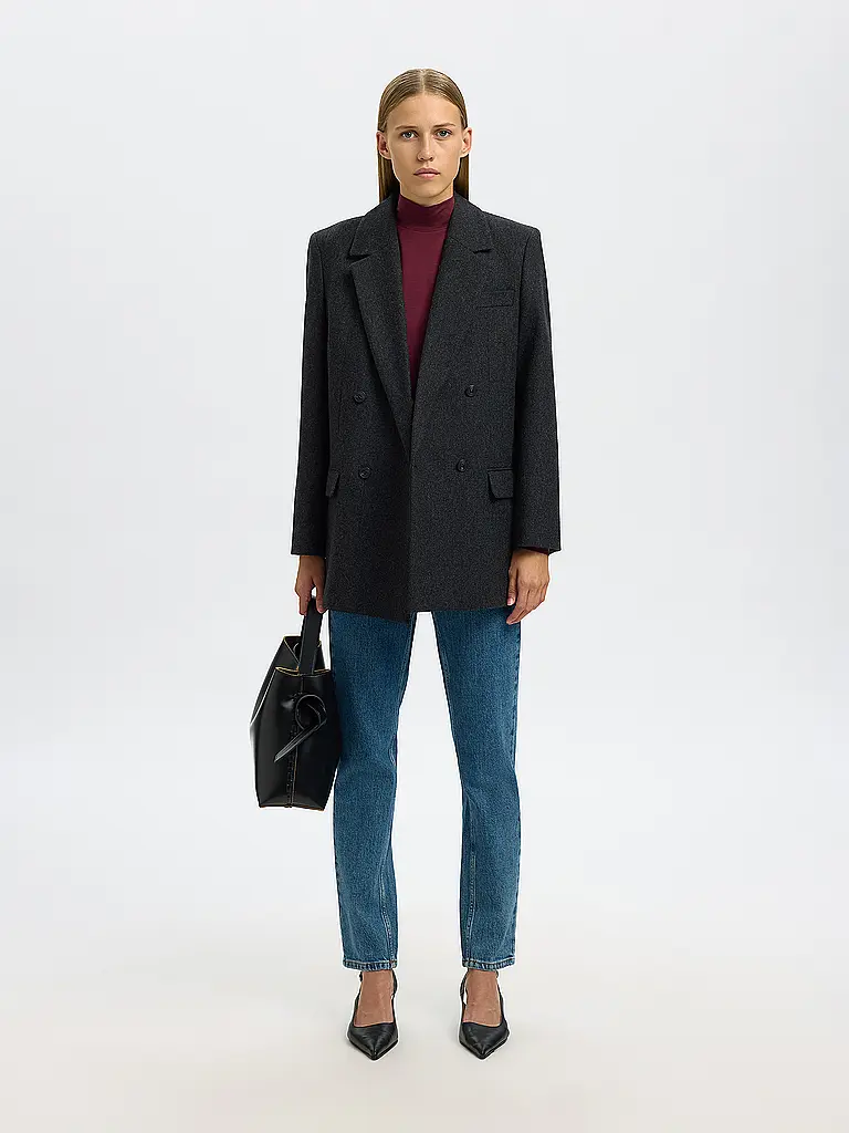 SELECTED FEMME | Rollkragenpullover SLFMANJA | dunkelrot
