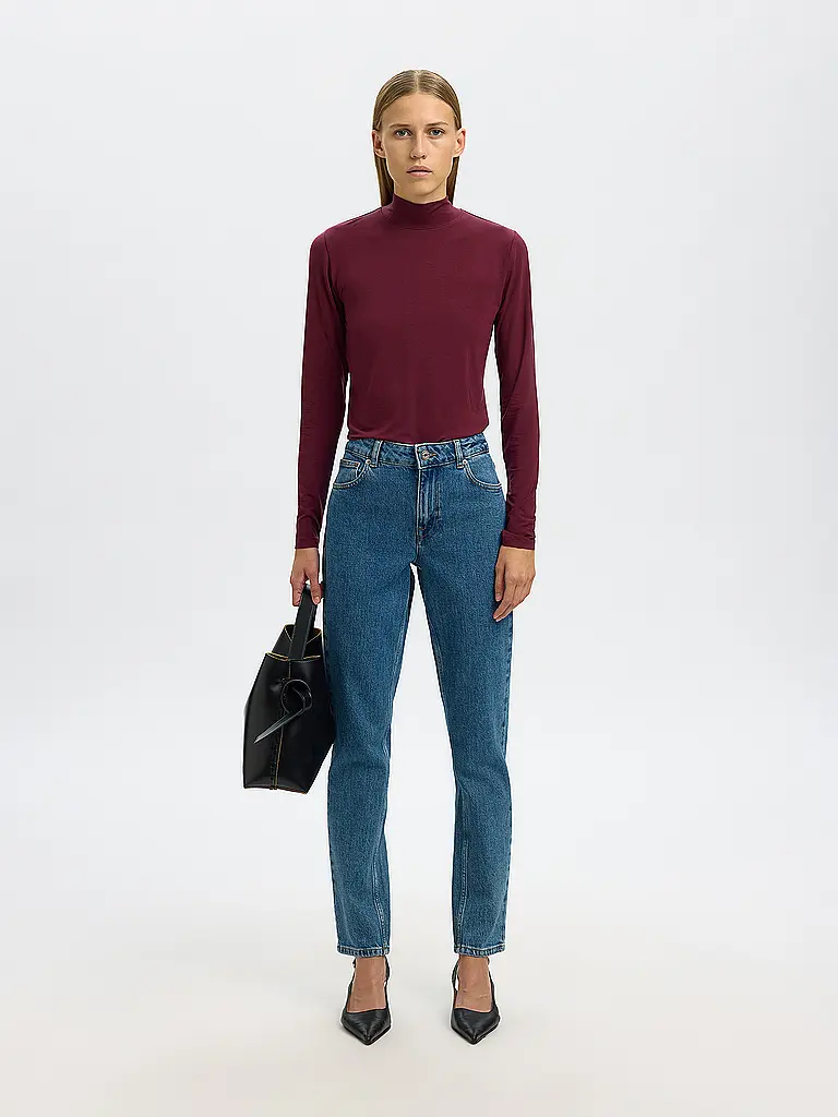 SELECTED FEMME | Rollkragenpullover SLFMANJA | dunkelrot