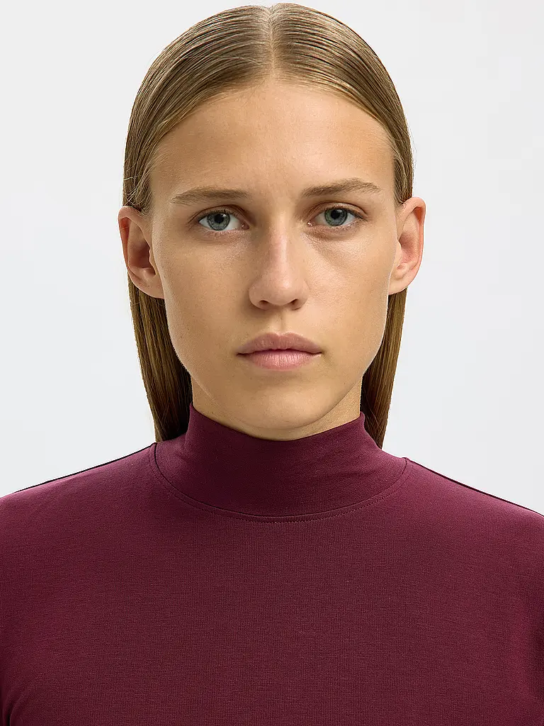 SELECTED FEMME | Rollkragenpullover SLFMANJA | dunkelrot