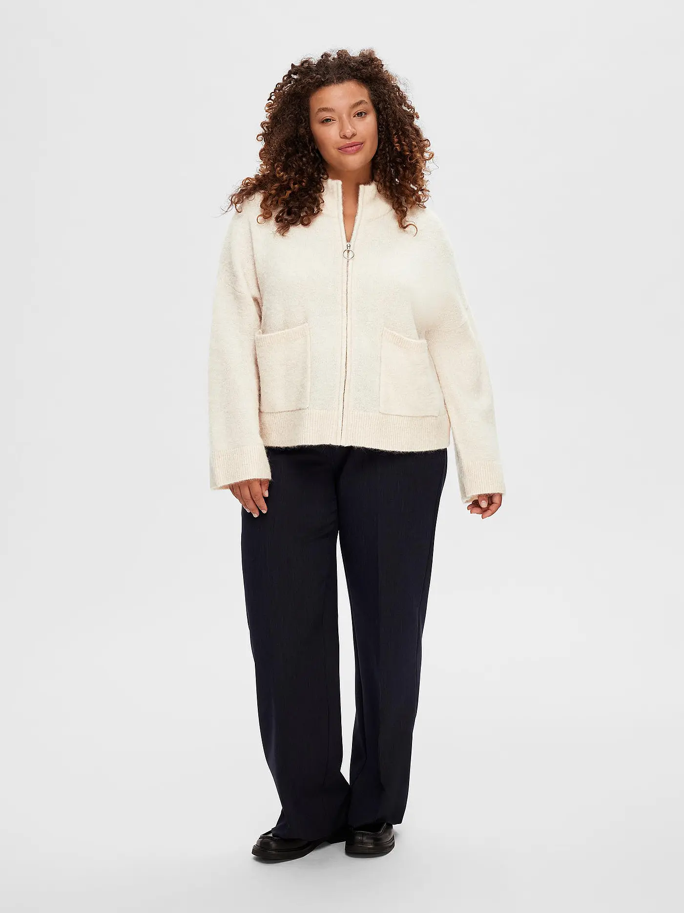 SELECTED FEMME | Strickjacke SLFSIA  | creme
