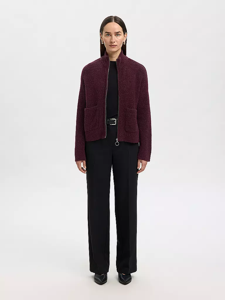 SELECTED FEMME | Strickjacke SLFSIA | dunkelrot