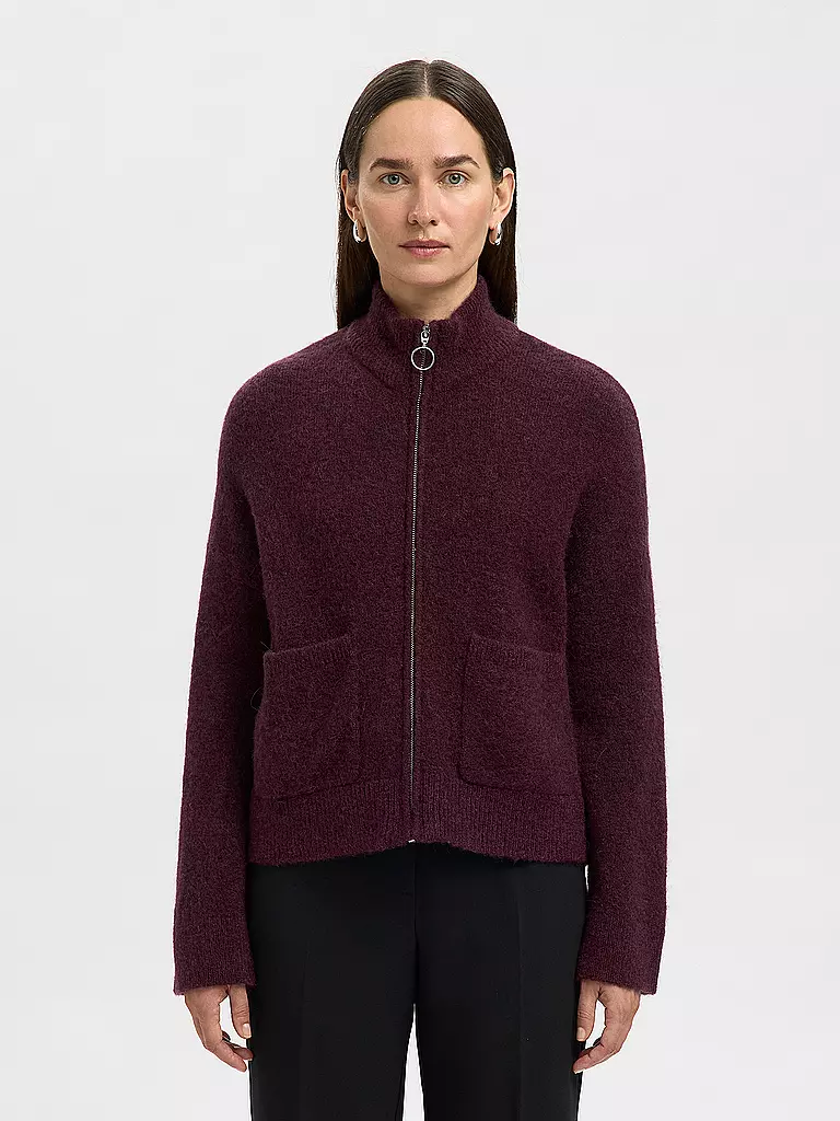 SELECTED FEMME | Strickjacke SLFSIA | dunkelrot
