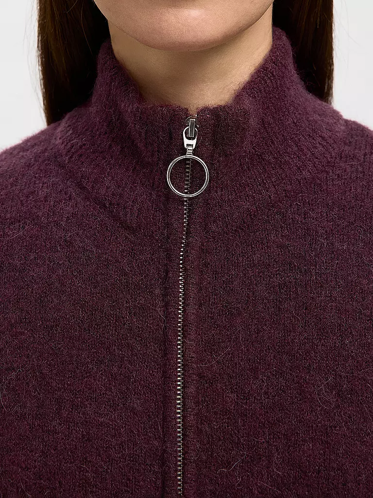 SELECTED FEMME | Strickjacke SLFSIA | dunkelrot