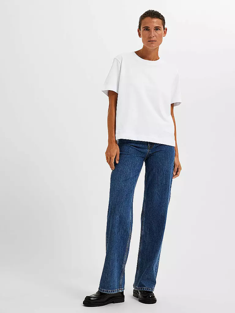 SELECTED FEMME | T-Shirt Boxy Fit SLFESSENTIAL | blau