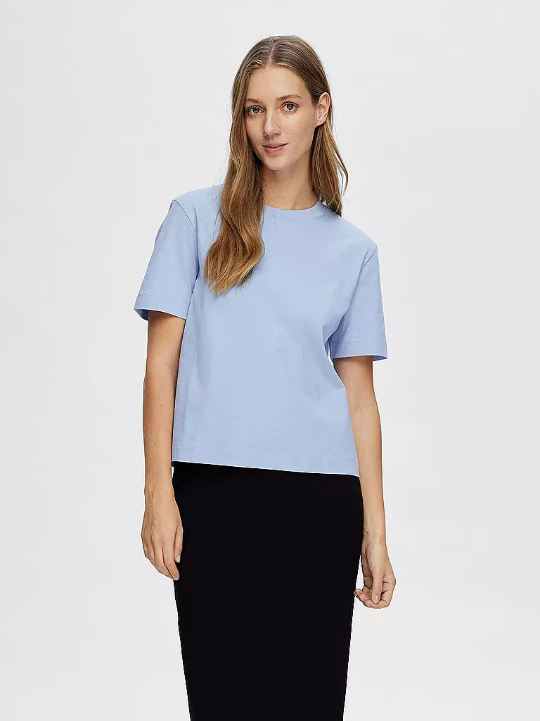 SELECTED FEMME | T-Shirt Boxy Fit SLFESSENTIAL | grün