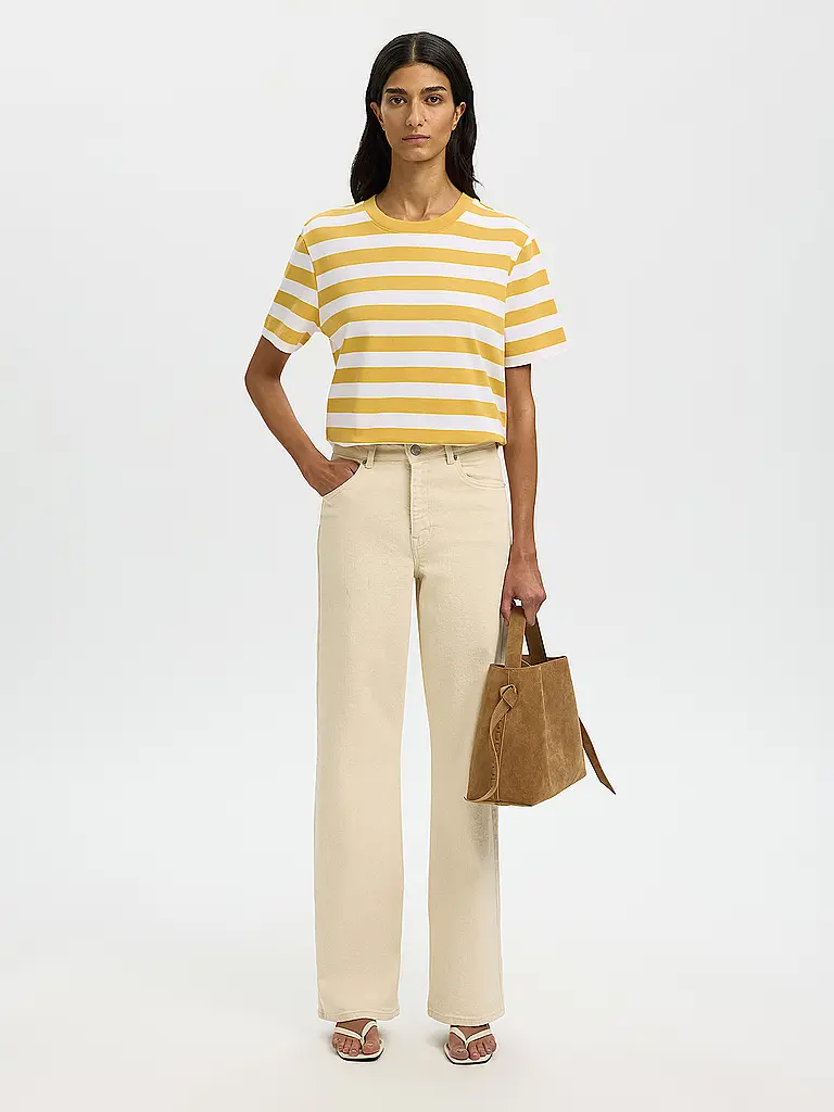 SELECTED FEMME | T-Shirt SLFESSENTIAL  | Weiss