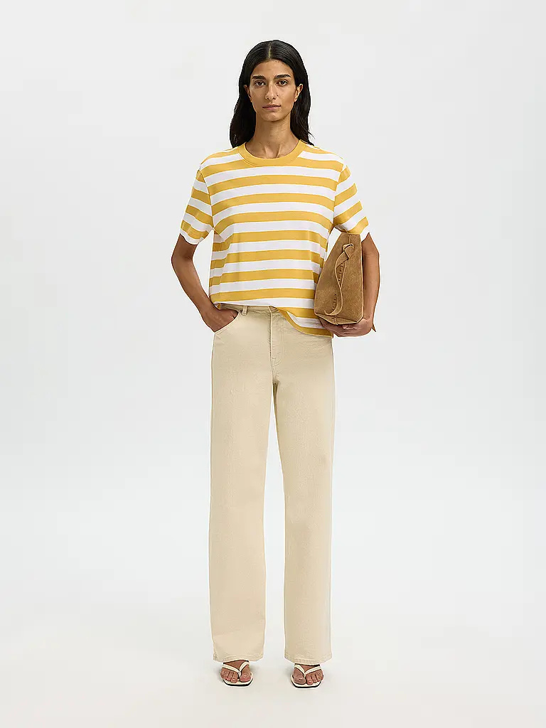 SELECTED FEMME | T-Shirt SLFESSENTIAL  | Weiss