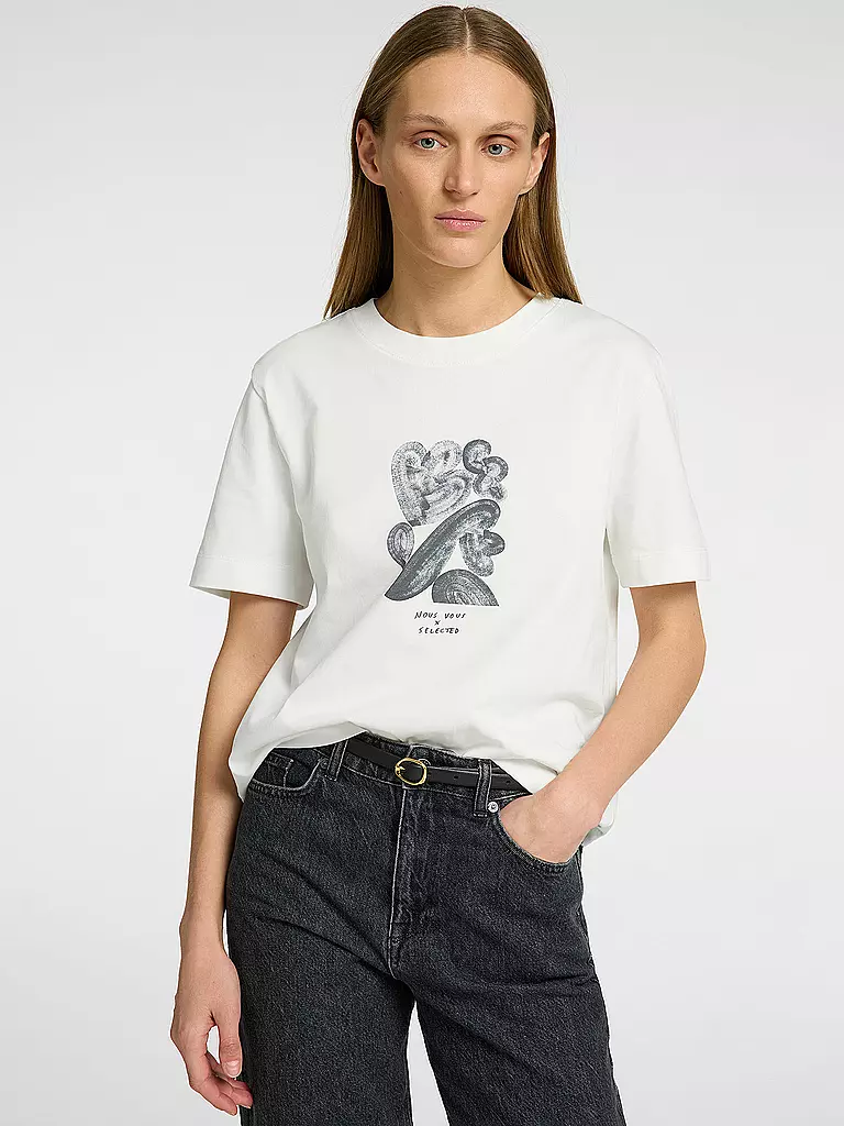 SELECTED FEMME | T-Shirt SLFESSENTIAL | weiss