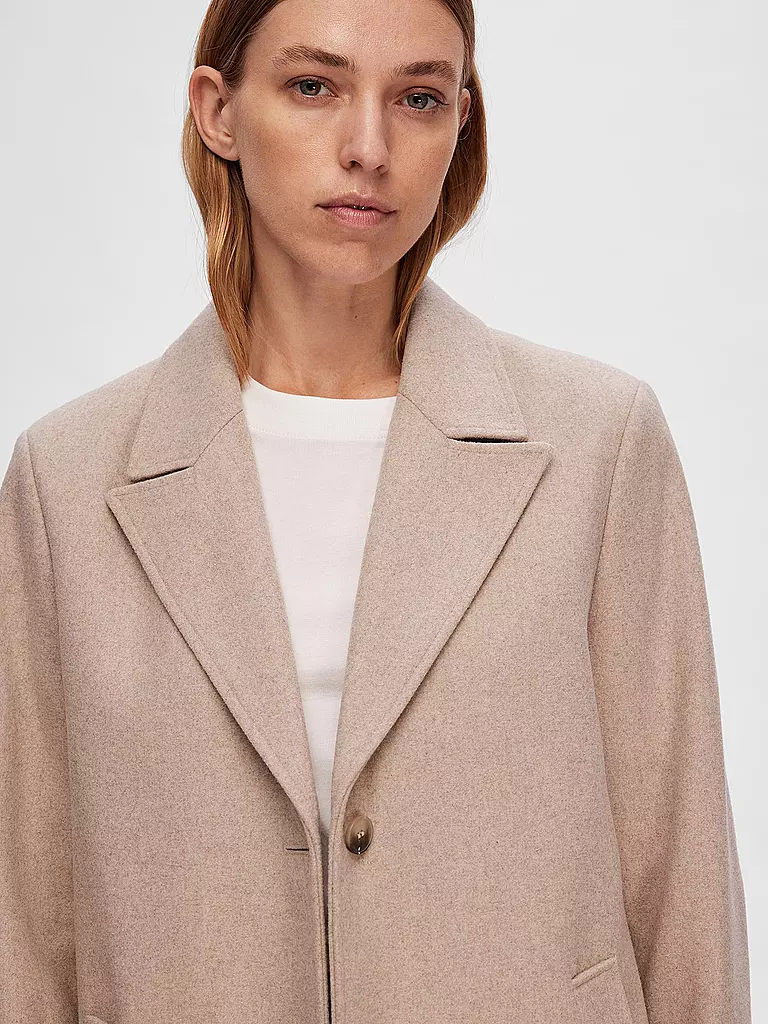 SELECTED FEMME | Wollmantel SLFALMA | beige