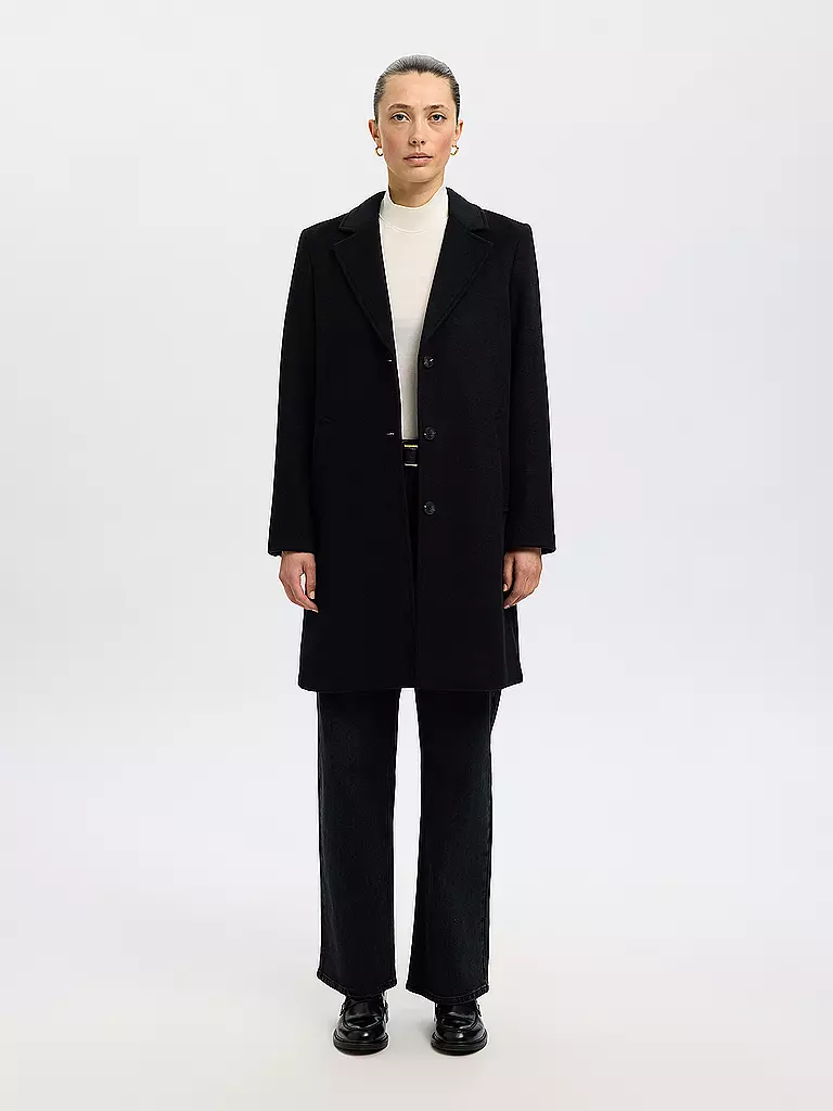 SELECTED FEMME | Wollmantel SLFSASJA | schwarz