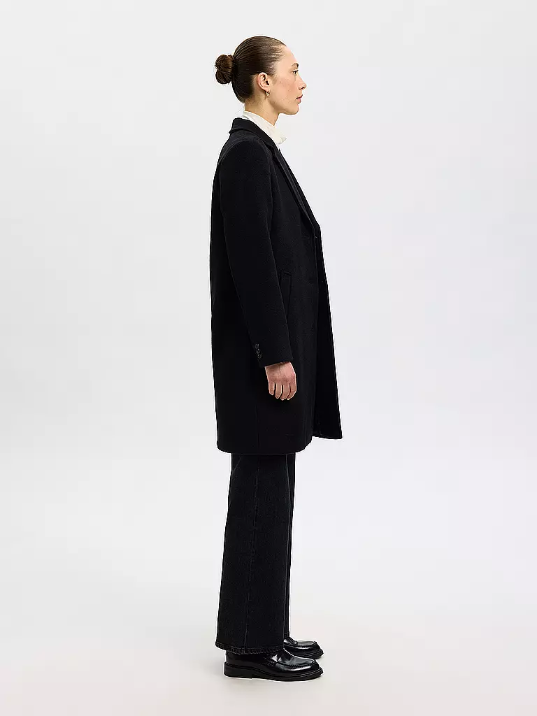 SELECTED FEMME | Wollmantel SLFSASJA | schwarz