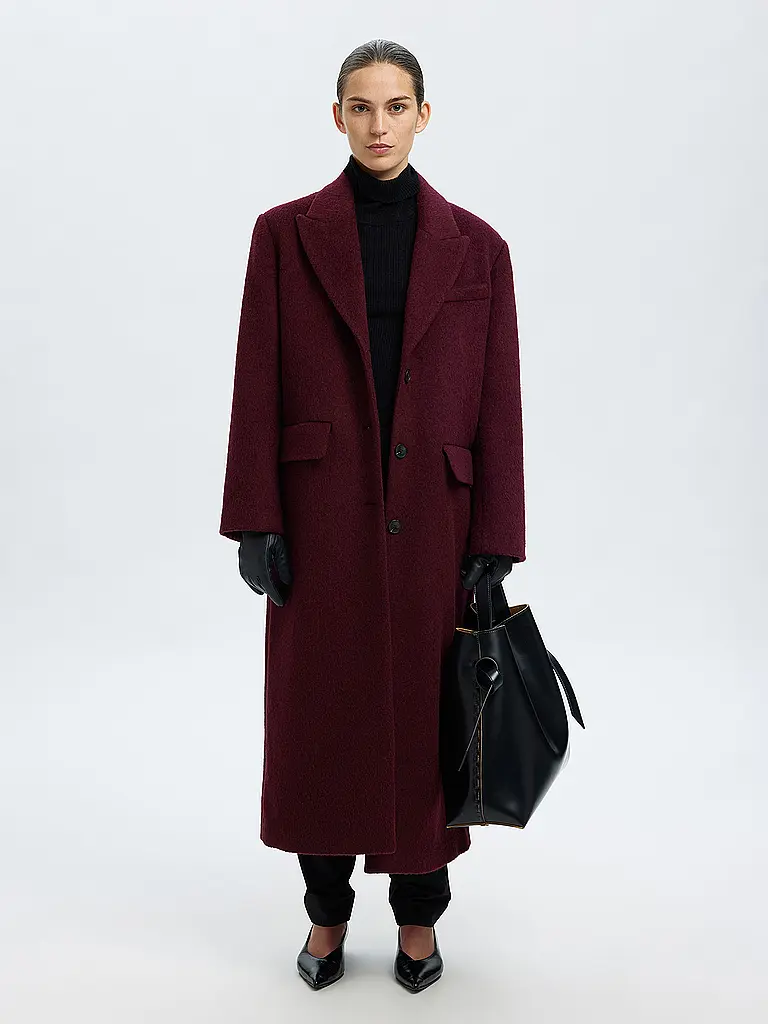 SELECTED FEMME | Wollmantel | dunkelrot