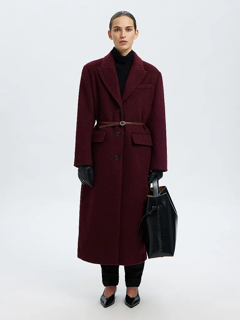 SELECTED FEMME | Wollmantel | dunkelrot