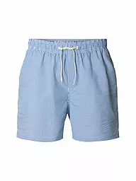 SELECTED | Badeshorts SLHCOOPER-SEERSUCKER | blau