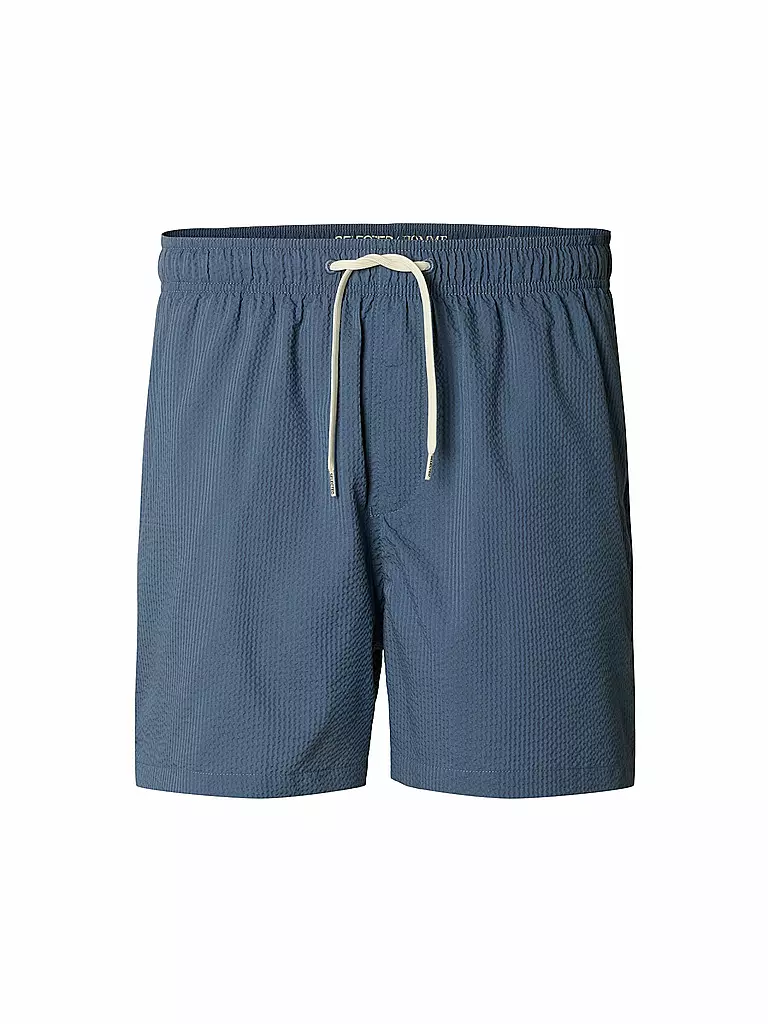 SELECTED | Badeshorts SLHCOOPER-SEERSUCKER | blau