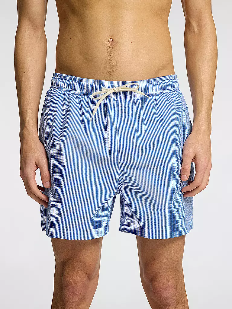 SELECTED | Badeshorts SLHCOOPER-SEERSUCKER | blau