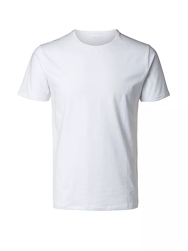 SELECTED | Basic T-Shirt "SLHPIMA" | weiß